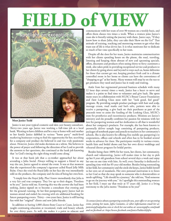 Fall 2019 pg 28 FOV Janice