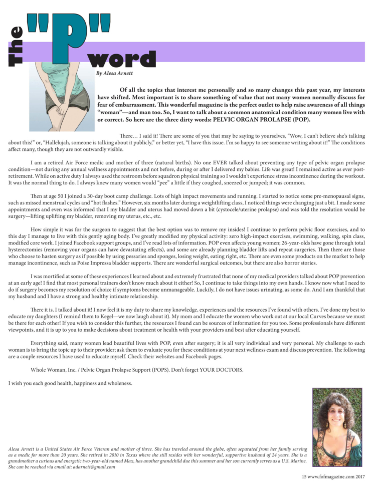 Spring 2017 page 15 The "P" word
